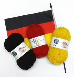 Zeige Details für Strumpfwolle Deutschland schwarz-rot-gelb Bild von Strumpfwolle Deutschland schwarz-rot-gelb