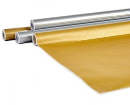 Zeige Details für Geschenkpapierrolle gold oder silber gelegt Bild von Geschenkpapierrolle gold oder silber gelegt