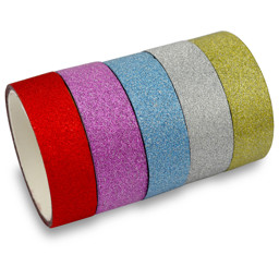 Zeige Details für Glitter Washi-Tapes 5er-Set Bild von Glitter Washi-Tapes 5er-Set