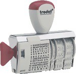 Zeige Details für trodat Wortbanddrehstempel 1117 mit Datum
 Bild von trodat Wortbanddrehstempel 1117 mit Datum