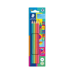 Zeige Details für STAEDTLER® dreieckige Bleistifte Noris Happy in farbenfroher Streifung Bild von STAEDTLER® dreieckige Bleistifte Noris Happy in farbenfroher Streifung