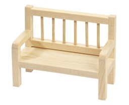 Zeige Details für HOBBYFUN Miniatur Holzbank natur Bild von HOBBYFUN Miniatur Holzbank natur