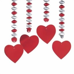 Zeige Details für 4 Rotor-Spiralen  "Herz" rot/silber flammensicher
 Bild von 4 Rotor-Spiralen  "Herz" rot/silber flammensicher