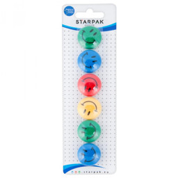 Zeige Details für 6er Set Magnete Emoticons Farben Mix Bild von 6er Set Magnete Emoticons Farben Mix