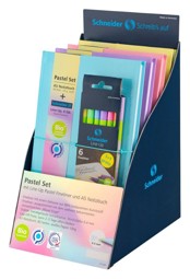 Zeige Details für SCHNEIDER Pastel Set Notizbuch + Line-Up Bild von SCHNEIDER Pastel Set Notizbuch + Line-Up