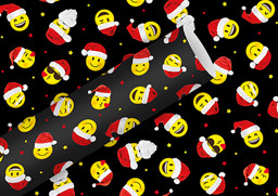 Zeige Details für BRAUN+COMPANY Geschenkpapier X-mas Smiley schwarz Bild von BRAUN+COMPANY Geschenkpapier X-mas Smiley schwarz