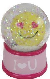 Zeige Details für Schüttelkugel Smile mit Herz Bild von Schüttelkugel Smile mit Herz