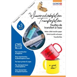 Zeige Details für GLOREX Wasserschiebefolie für Laserdrucker / Kopierer Bild von GLOREX Wasserschiebefolie für Laserdrucker / Kopierer