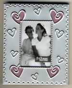 Zeige Details für Mini "Herzdekor"-Bilderrahmen Metall silber/rosa Bild von Mini "Herzdekor"-Bilderrahmen Metall silber/rosa