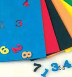 Zeige Details für Zahlen aus Moosgummi
 Bild von Zahlen aus Moosgummi