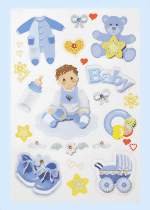 Zeige Details für CREApop 3D Sticker "Baby-Boy" Bild von CREApop 3D Sticker "Baby-Boy"