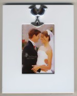 Zeige Details für Mini "Hochzeits"-Bilderrahmen Metall weiß  Bild von Mini "Hochzeits"-Bilderrahmen Metall weiß