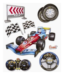 Zeige Details für 3D Sticker XXL "Rennwagen" Bild von 3D Sticker XXL "Rennwagen"