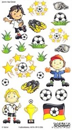 Zeige Details für Fußballdekor Porzellansticker Bild von Fußballdekor Porzellansticker