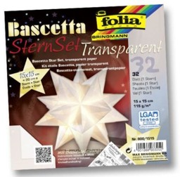Zeige Details für FOLIA Faltblätter Bascetta-Stern transparent 15 x 15 cm Bild von FOLIA Faltblätter Bascetta-Stern transparent 15 x 15 cm