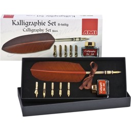 Zeige Details für Kalligraphie Set 8tlg. mit Feder  Bild von Kalligraphie Set 8tlg. mit Feder
