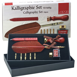 Zeige Details für Kalligraphie Set 10tlg. mit Feder Bild von Kalligraphie Set 10tlg. mit Feder