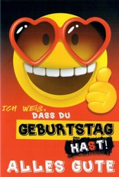 Zeige Details für Smiley Grußkarte "Ich weiß, dass Du Geburtstag hast ..." Bild von Smiley Grußkarte "Ich weiß, dass Du Geburtstag hast ..."
