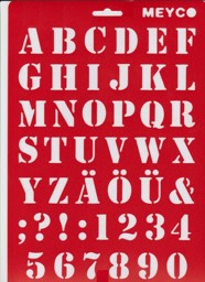 Zeige Details für Schablone "Große Druckbuchstaben" Bild von Schablone "Große Druckbuchstaben"