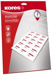 Zeige Details für Kores Universal-Etiketten 97 x 67,7 mm, weiß Bild von Kores Universal-Etiketten 97 x 67,7 mm, weiß