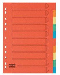 Zeige Details für IDENA Kartonregister A4 10-teilig Bild von IDENA Kartonregister A4 10-teilig