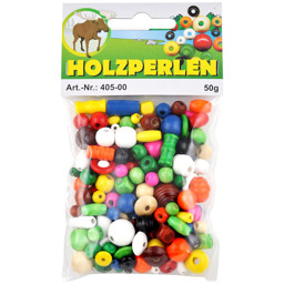 Zeige Details für Holzperlen-Mischung Bild von Holzperlen-Mischung