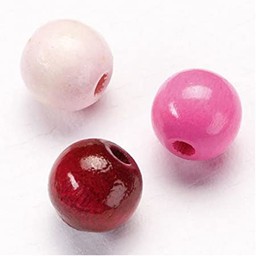 Zeige Details für Holzperlen lila-pink gemischt, 8 mm ø Bild von Holzperlen lila-pink gemischt, 8 mm ø