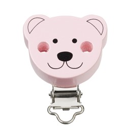 Zeige Details für Schnulli-Ketten-Clip Bär, rosé Bild von Schnulli-Ketten-Clip Bär, rosé