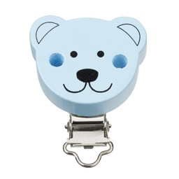Zeige Details für Schnulli-Ketten-Clip Bär, blau Bild von Schnulli-Ketten-Clip Bär, blau
