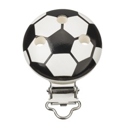 Zeige Details für Schnulli-Ketten-Clip Fußball weiss-schwarz Bild von Schnulli-Ketten-Clip Fußball weiss-schwarz