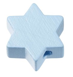 Zeige Details für Schnulli-Holzperle Stern hellblau Bild von Schnulli-Holzperle Stern hellblau