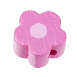 Zeige Details für Schnulli-Holzperle Blümchen cyclam Bild von Schnulli-Holzperle Blümchen cyclam