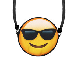 Zeige Details für Runde Motiv-Handtasche "Emotikon Cool" Bild von Runde Motiv-Handtasche "Emotikon Cool"