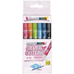Zeige Details für WEDO Kreativmarker SILVER + OUTLINE Bild von WEDO Kreativmarker SILVER + OUTLINE