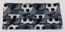 Zeige Details für Behelfs-Mund-Nasenschutz "Fußball" blau Bild von Behelfs-Mund-Nasenschutz "Fußball" blau