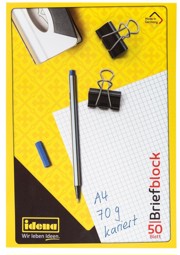Zeige Details für IDENA Briefblock A4 kariert Bild von IDENA Briefblock A4 kariert