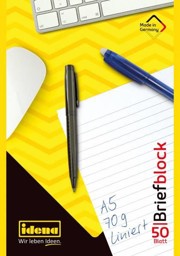 Zeige Details für IDENA Briefblock A5 liniert Bild von IDENA Briefblock A5 liniert