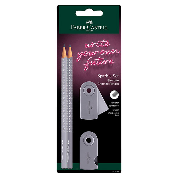 Bild von FABER-CASTELL Schreibset Grip Sparkle dapple gray/gray