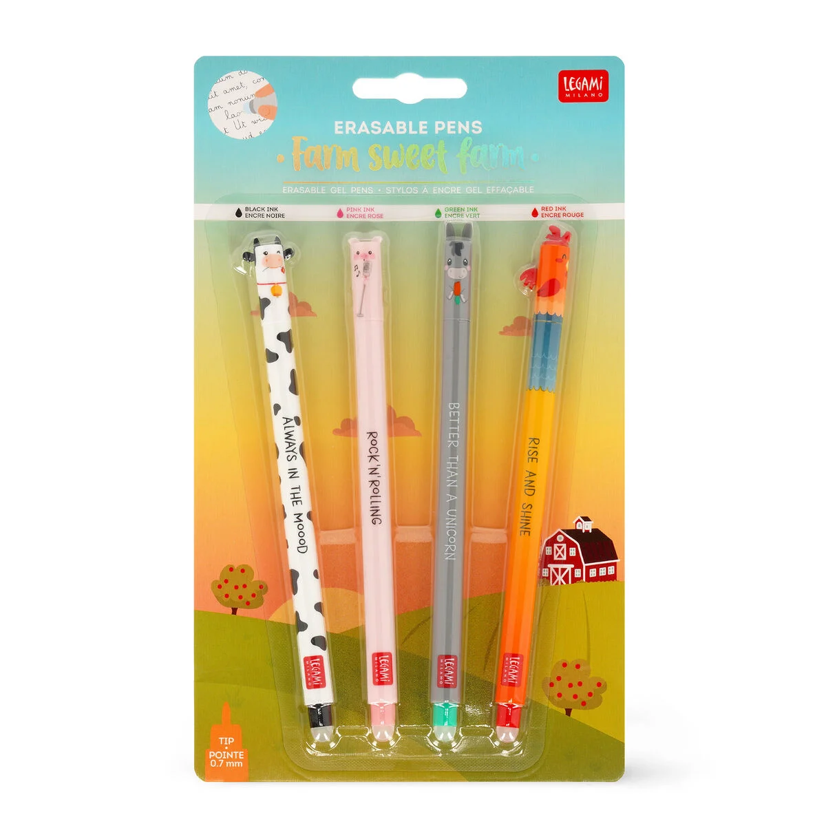 Bild von LEGAMI Set löschbarer Gelstift "Farm Sweet Farm"