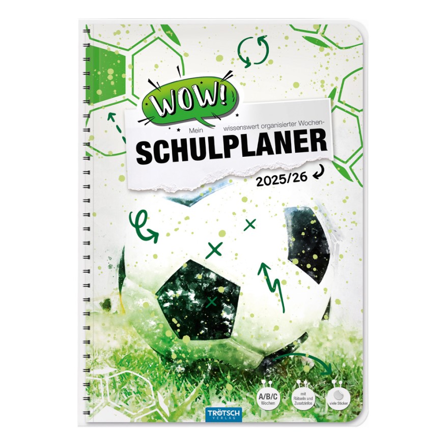Bild von TRÖTSCH Schulplaner WOW Fussball 25/26