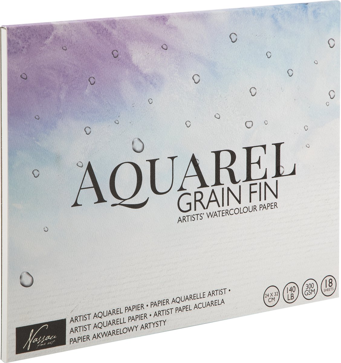 Bild von Nassau fine art Aquarellblock 15 x 15 cm