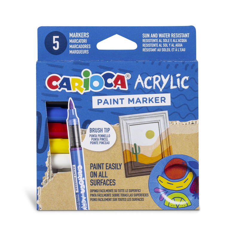 Bild von CARIOCA Acrylic Paint Marker, 5er Pack