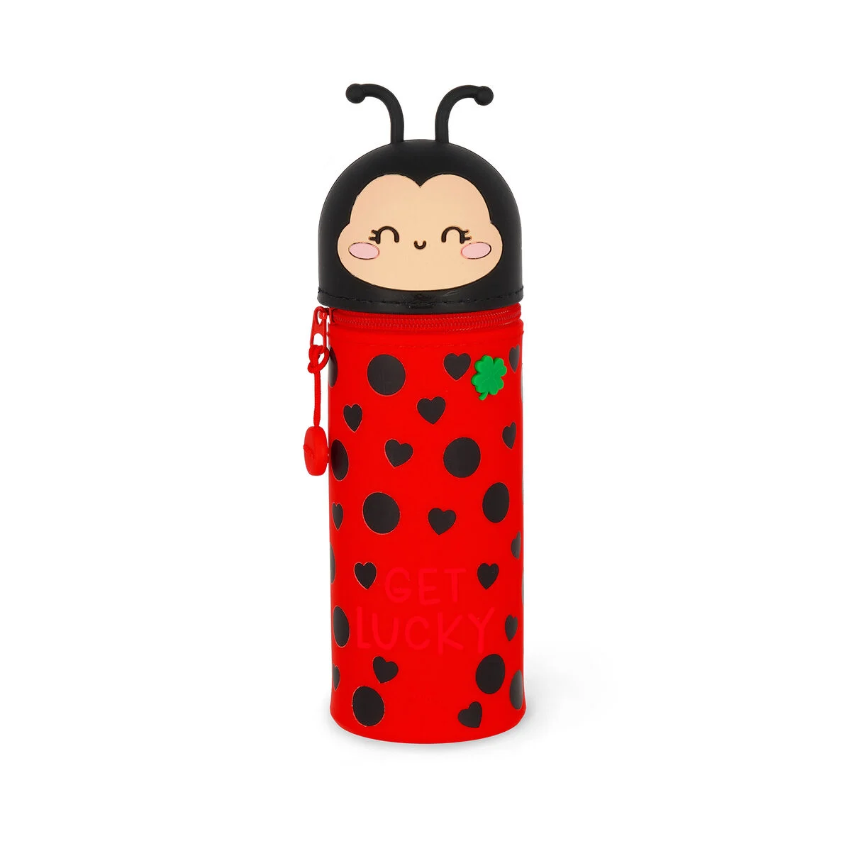 Bild von LEGAMI 2-in-1-Federmäppchen aus Silikon Ladybug „Get Lucky“