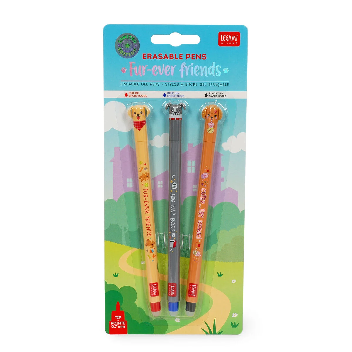 Bild von LEGAMI Set mit 3 Löschbaren Gelstiften Fur-ever Friends