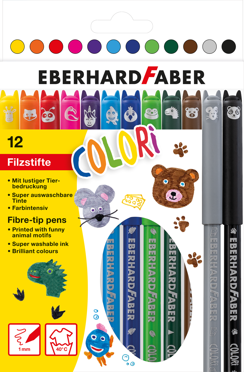 Bild von EBERHARD FABER Animal Filzstifte dünn