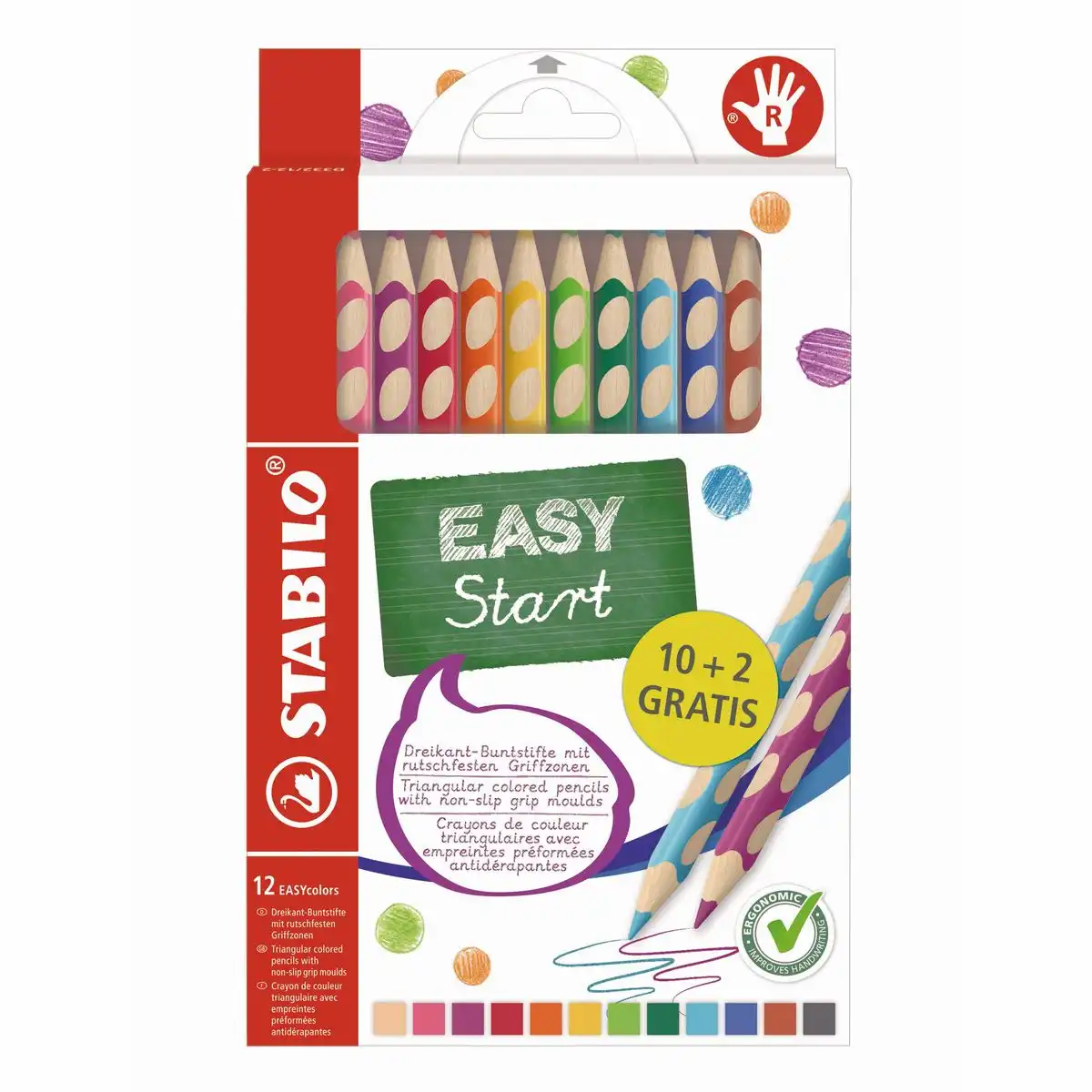 Bild von STABILO Buntstifte EASYcolors R 10+2