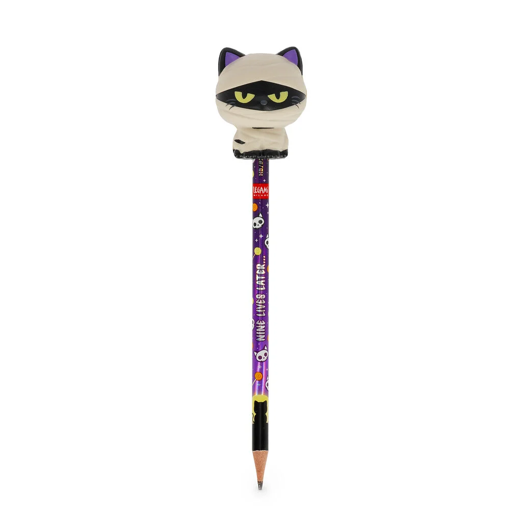 Bild von LEGAMI Halloween-Anti-Stress-Bleistift Mummy Cat „Nine Lives Later“ - Squeezies